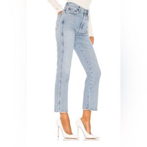 AGOLDE high rise pinch waist kick in riptide